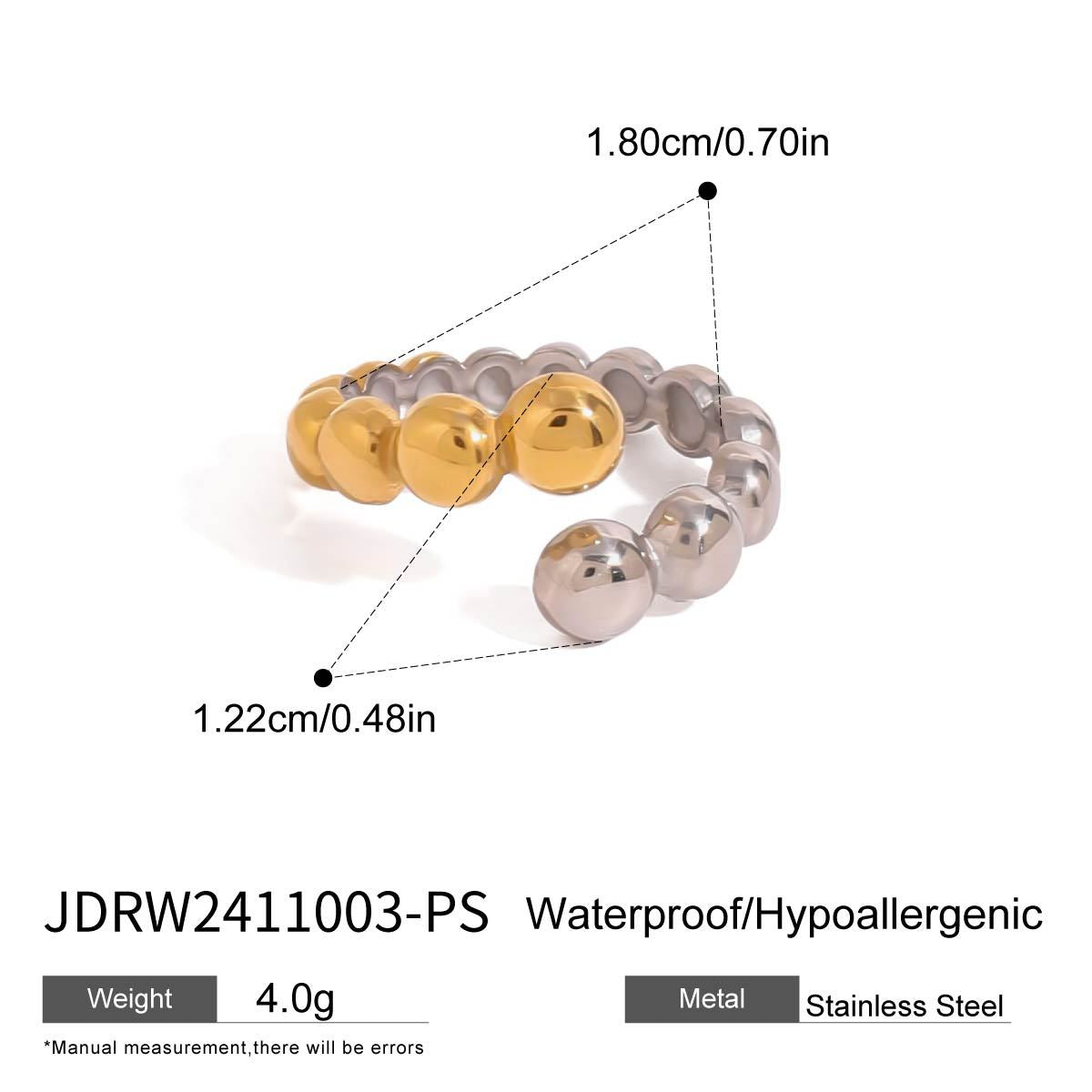 18k Gold Stainless Steel Open Ring High-end Niche Ring Titanium Steel Hand Jewelry Cross-border Rings