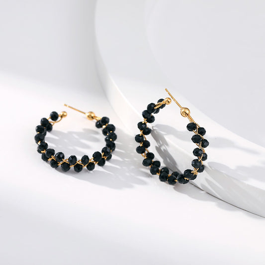 Fashion Business Commute Women's Brass 18K Real Gold Earrings