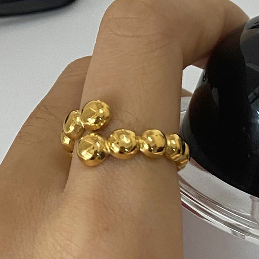 18k Gold Stainless Steel Open Ring High-end Niche Ring Titanium Steel Hand Jewelry Cross-border Rings