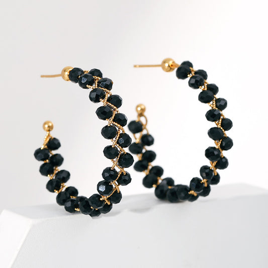 Fashion Business Commute Women's Brass 18K Real Gold Earrings